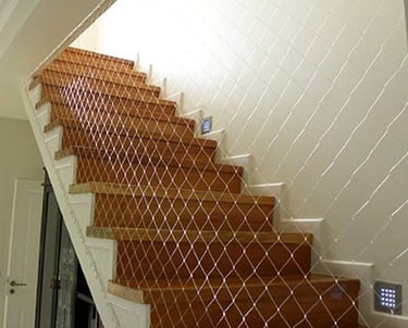 staircase safety nets installation in bangalore by pigeon nets bangalore