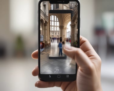 a person taking a picture of a person taking a picture of a person taking a