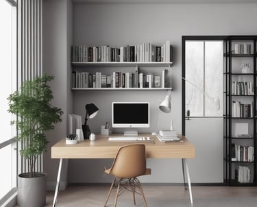 A cozy workspace with open books and a laptop, symbolizing practical knowledge and learning.