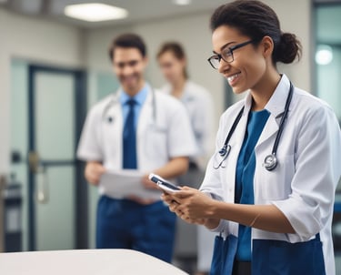 a doctor and a nurse in a hospital