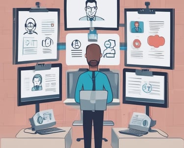 A doctor checking a schedule on a tablet, coordinating shifts in a busy hospital environment.