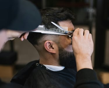 "Lawton Barber Convention 2026 flyer featuring a barber cutting hair in Lawton OK on May 24th"