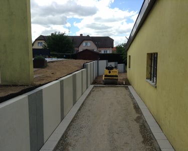 construction d'un mur de soutènement à wittenheim