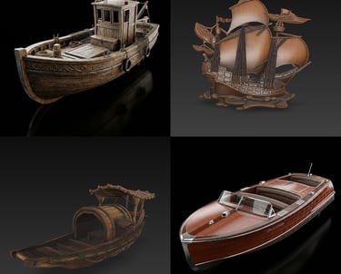 Coleccion y Catalogo de Modelos 3d de Barcos listos para descargar e imprimir 