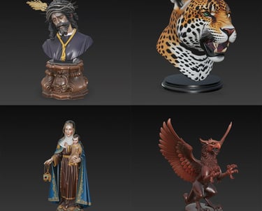 Coleccion y Catalogo de Bustos y Esculturas en Modelos 3d listos para descargar e imprimir 