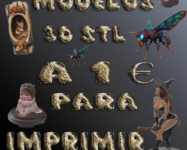 Catalogo de productos de 1€ modelos stl, 3d. listos para descargar e imprimir