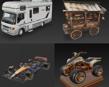 Coleccion y Catalogo de Modelos 3d de Vehiculos listos para descargar e imprimir 
