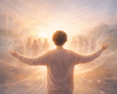 open arms symbolizing understanding, compassion, and inclusion instead of separation.