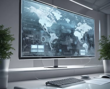 Developer coding on laptop with SaaS platform on screen.