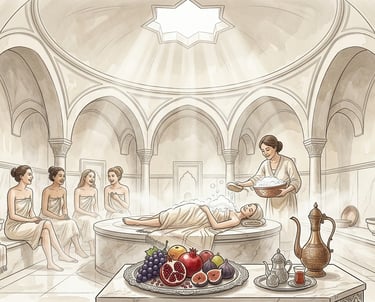 Authentic bridal hammam ceremony featuring traditional refreshments and bubble massage in Istanbul