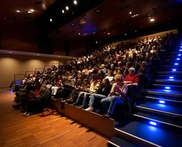 Audience at Le Triptik concert, Acigné – Cellimax & Celleizh, March 2025