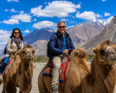 Camel ride in Nubra valley