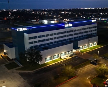 capturing the lighting and visibility of businesses