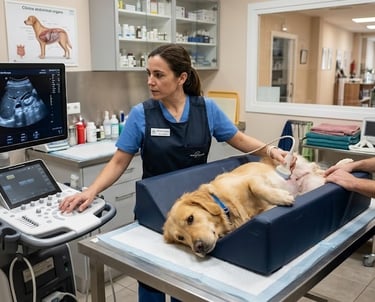 ultrasonido en perro labrado