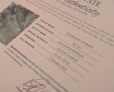 Originalkunst mit Echtheitszertifikat