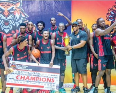 Maktown Flyers celebrating winning the Nigeria Premier Basketball League 2025