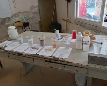 Análisis de materialidades de la Facultad de Humanidades realizado por Almapiedra. 