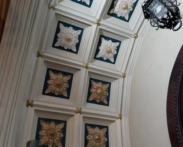 Techo del Consultado de Italia en Rosario restaurado por Almapiedra.