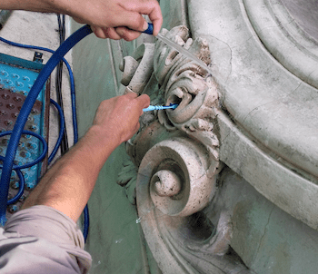 Proceso de restauración de la fachada de la Sede Rectorado realizado por Almapiedra