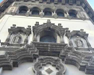 Fachada de la Casa Fracasi restaurada por Almapiedra utilizando nanotecnología Tecnan.