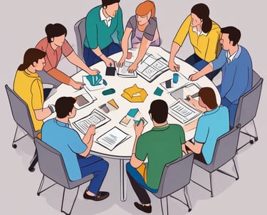 A team training session