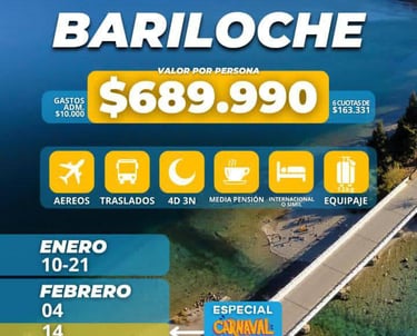 Vista panorámica Bariloche 