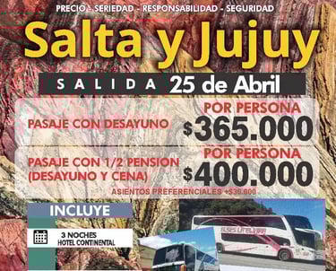 Salta y Jujuy salida 25/04/26