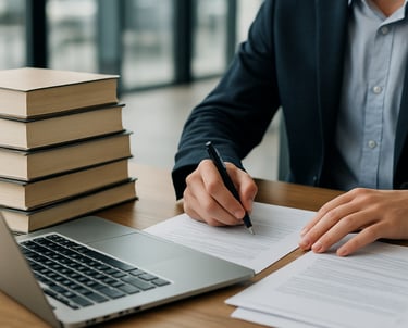 Trainer delivering an engaging online session to healthcare workers on their laptops.