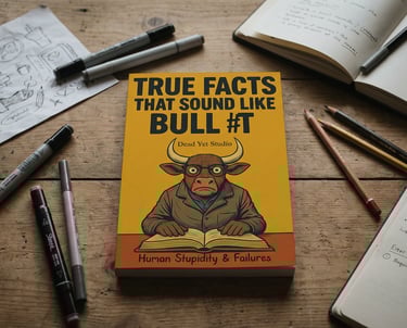a book cover of a book with a bull in the middle of it
