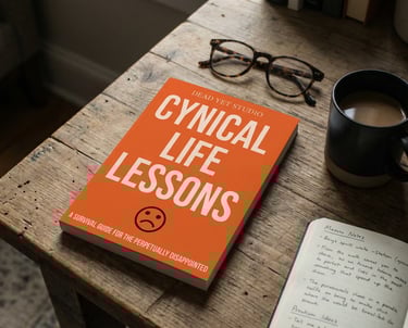 a book with a cup of coffee and a book on a table