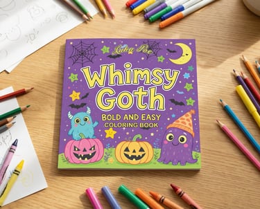 a book with a purple cover and a cup of coffee