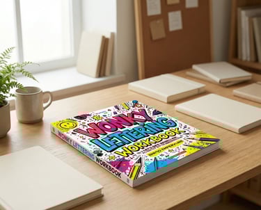 a book cover of a book on a desk