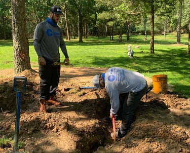 Automated irrigation system sprinkler watering lawn in Port Jefferson Station Suffolk County