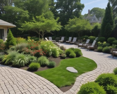 On Point Everything Inc lawn care truck and crew providing professional service in Port Jefferson St