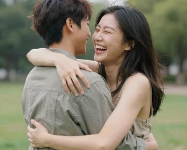 a man riding a skateboard down a street next to tall buildings