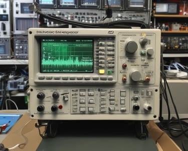 Engineers collaborating over a custom electronic circuit design in a modern workspace.