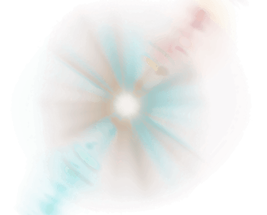 A colorful, blinding light.