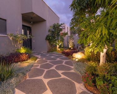 שבילי דריכה כניסה לבית