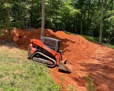 skid steer red fill dirt