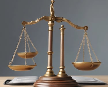 A thoughtful lawyer discussing inheritance plans with a middle-aged couple in a cozy office.