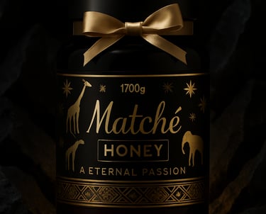 a jar of honey with a bow tie