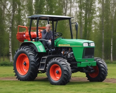 Photo of rich, dark biochar soil amendment being spread on a farm field.