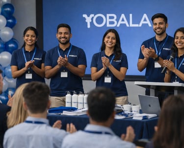 Corporate event T-shirts for branding and team visibility