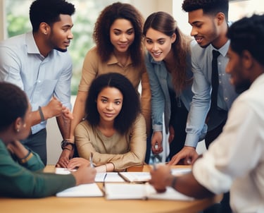 A supervisor coaching an employee on the shop floor with hands-on guidance.
