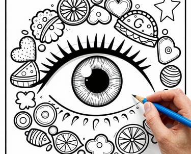 An adult coloring book open with intricate floral patterns and a cup of tea nearby.