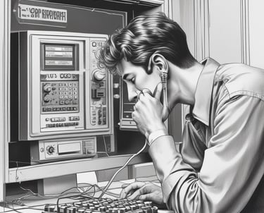 white and black abstract painting