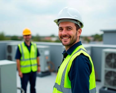 Professional HVAC technicians providing installation, maintenance, and repair services for residenti