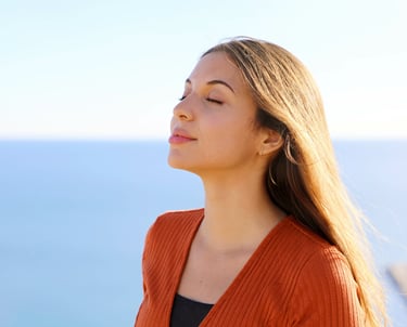 Calm breathing through the Buteyko breathing method