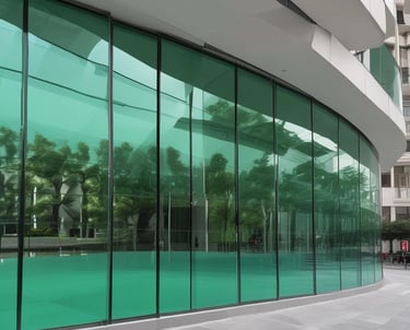 Close-up of white PVC windows newly installed on a residential building.