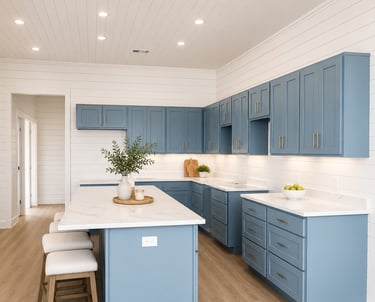 Custom built Kitchen Cabinets and Island